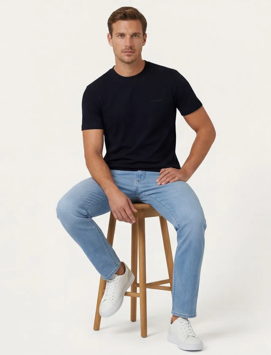Airforce T-shirt donkerblauw Milo