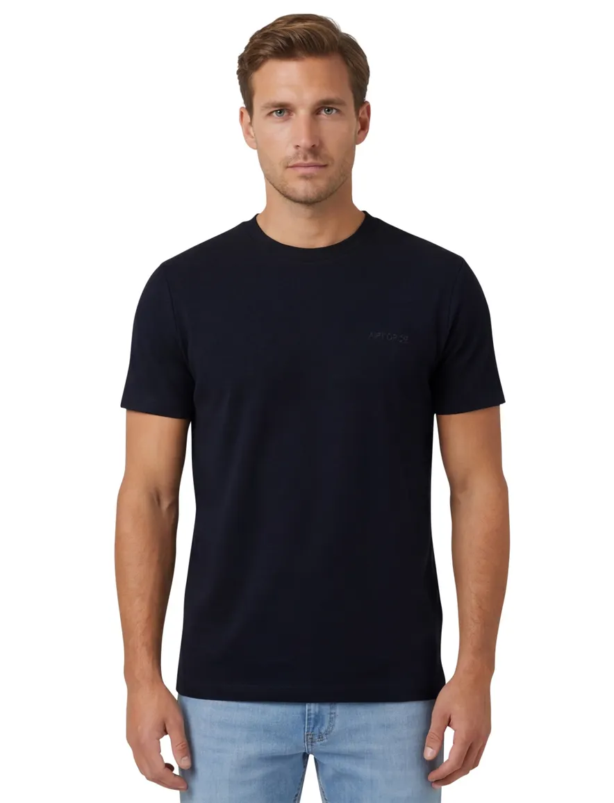 Donkerblauw regular fit t-shirt Airforce milo