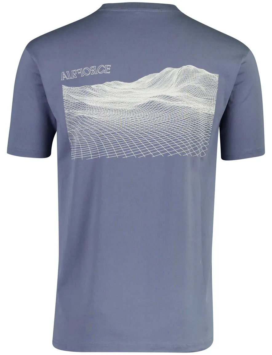 Airforce T-shirt blauw met opdruk