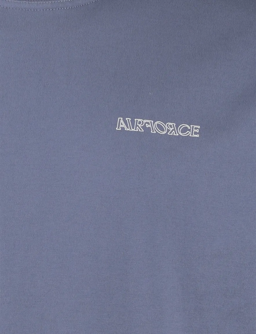 Airforce T-shirt blauw met opdruk