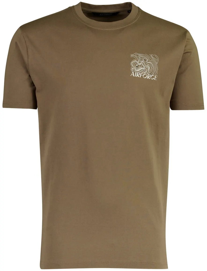 Bruin Airforce t-shirt ronde hals backprint