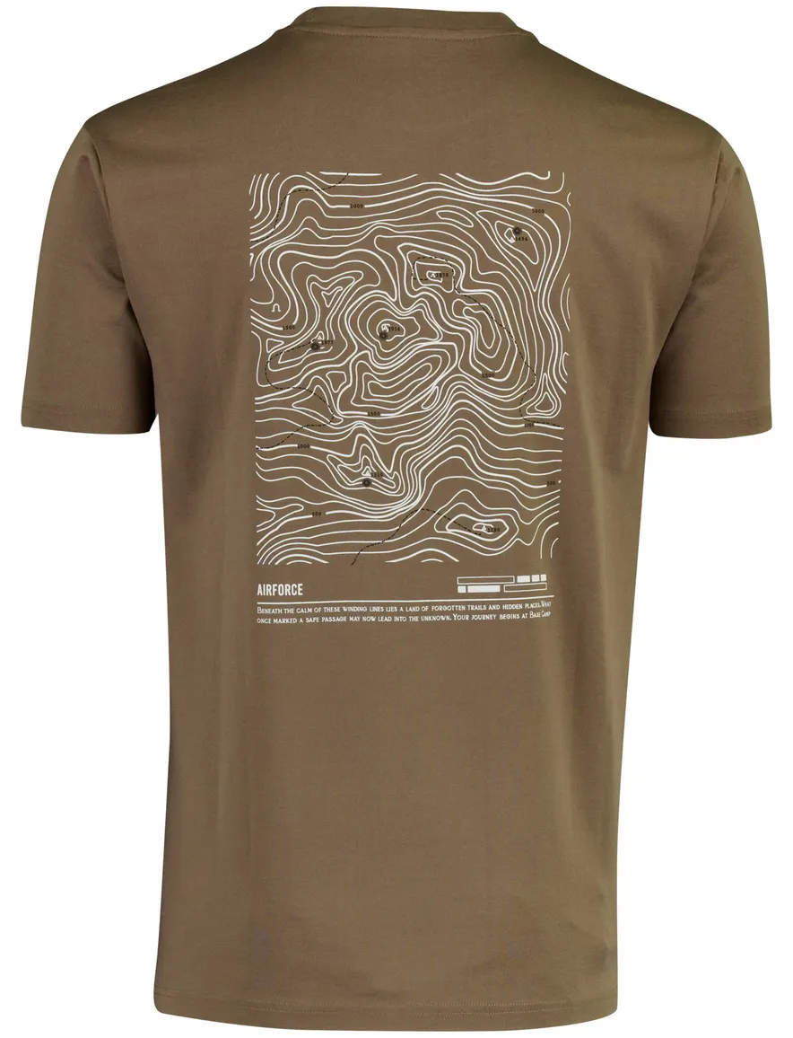 Bruin Airforce t-shirt ronde hals backprint