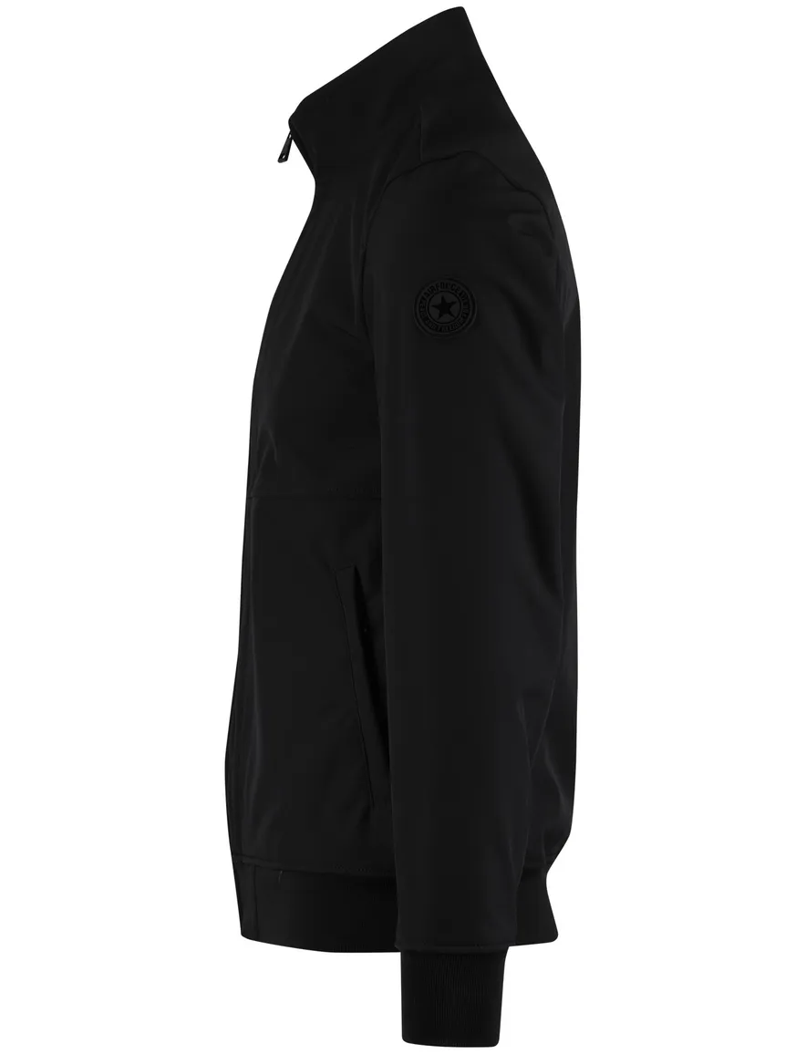 Softshell jas zwart rits polyester Airforce opstaande kraag