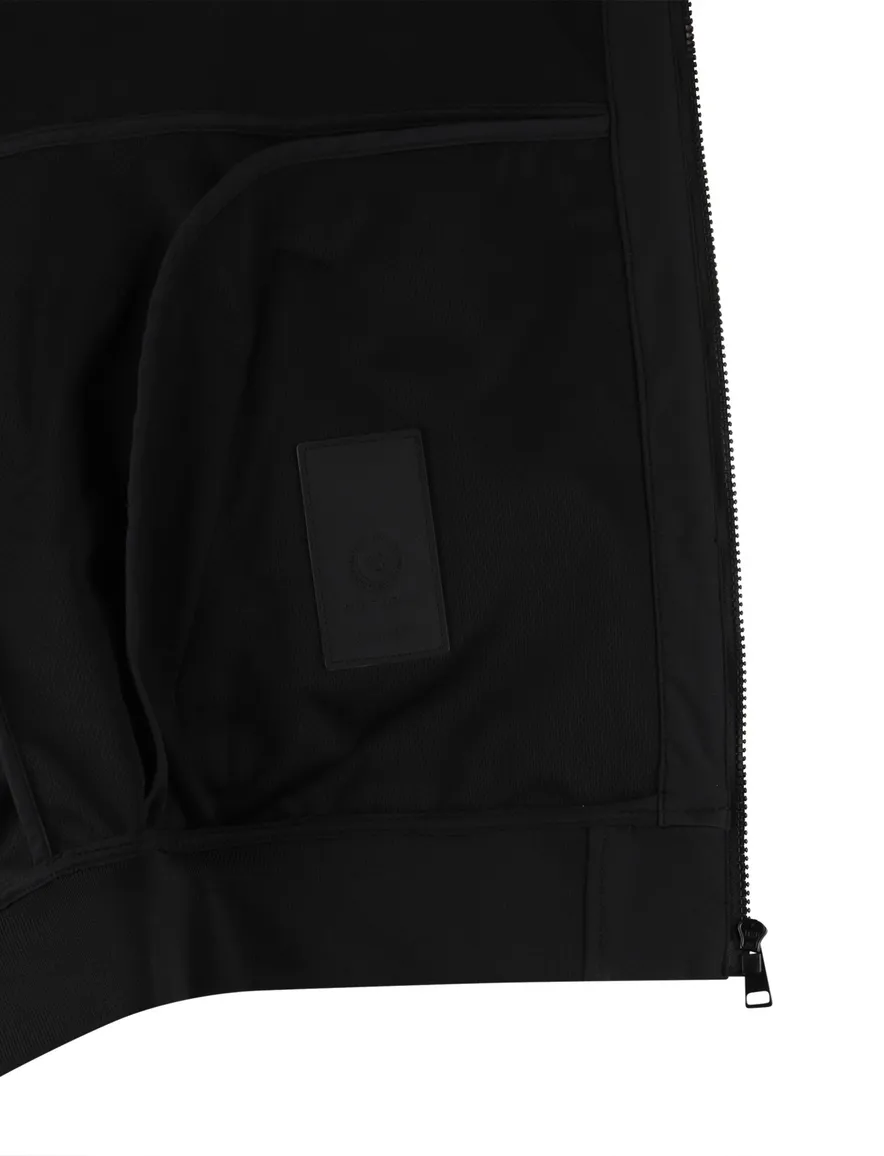 Softshell jas zwart rits polyester Airforce opstaande kraag