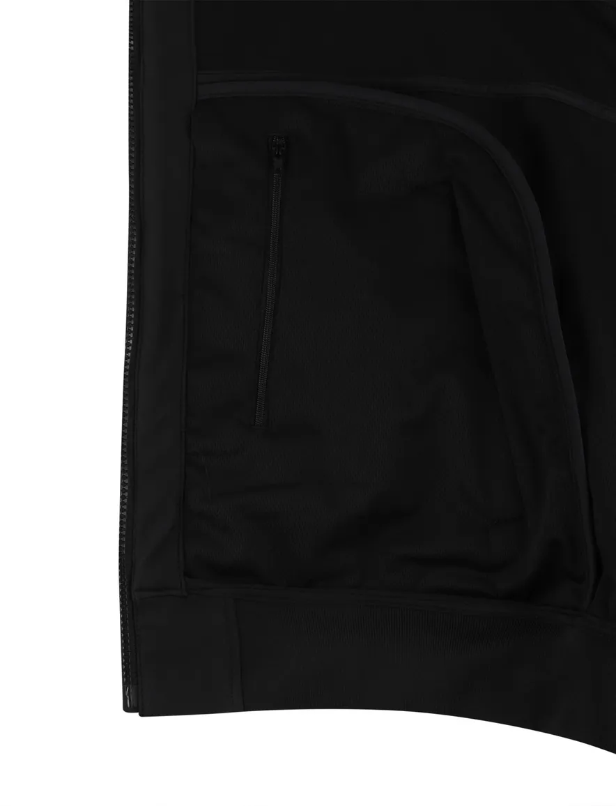 Softshell jas zwart rits polyester Airforce opstaande kraag