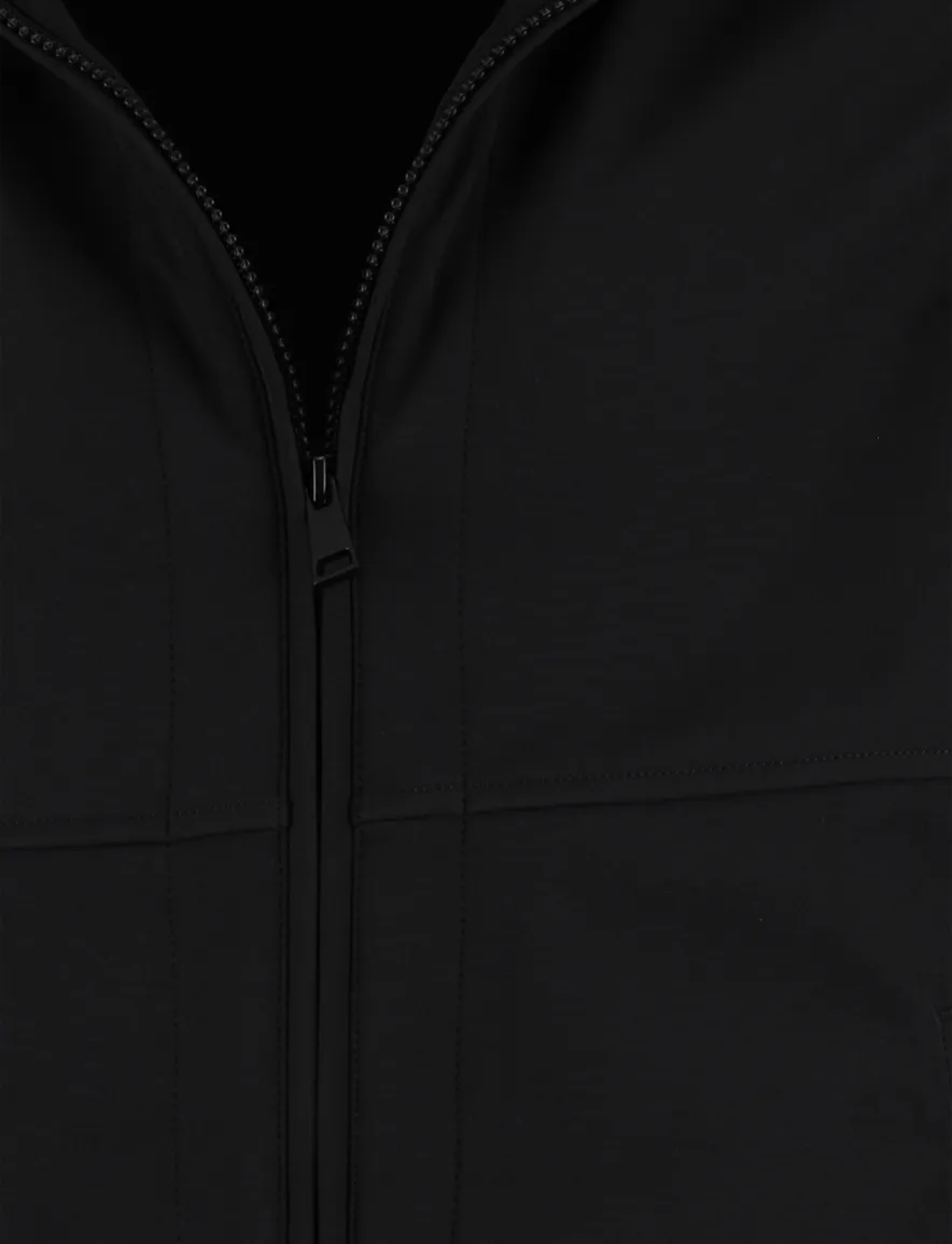 Softshell jas zwart rits polyester Airforce opstaande kraag