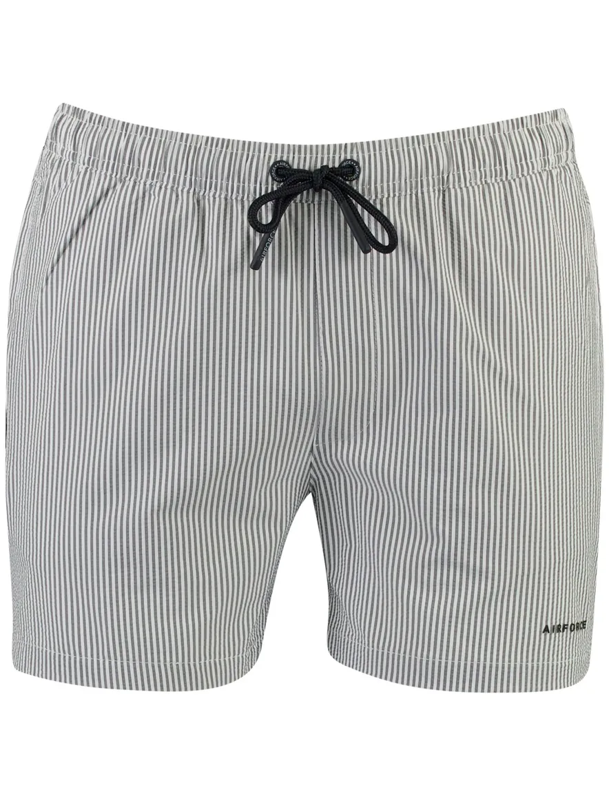 Airforce zwembroek wit navy gestreept