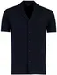 Airforce polo donkerblauw doorknoops Seersucker