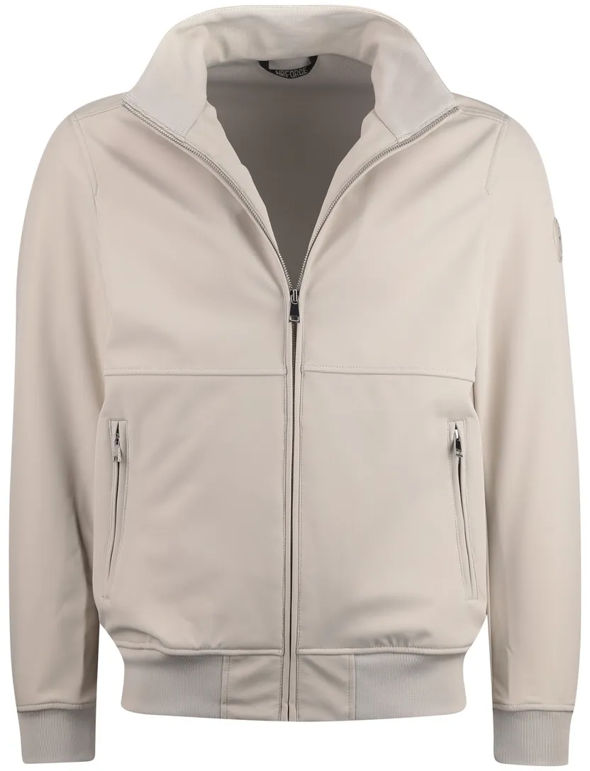 zomerjas Airforce beige opstaande kraag rits normale fit kort