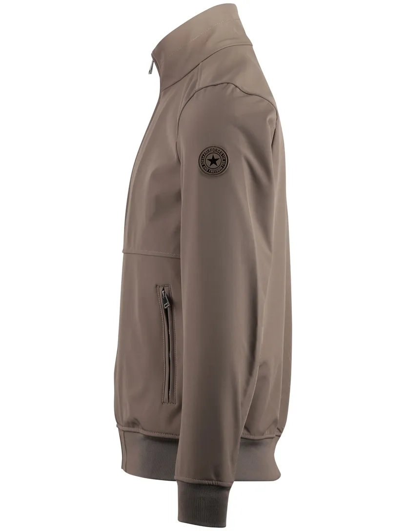zomerjas Airforce bruin waterafstotend normale fit rits