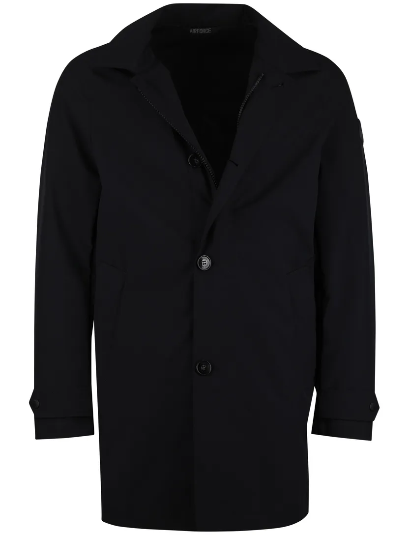 navy tussenjas knopen en rits Airforce slim fit