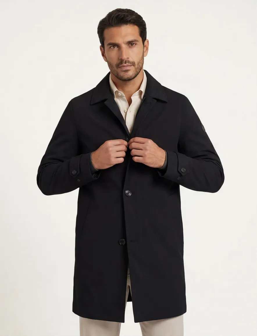Airforce trenchcoat knopen navy