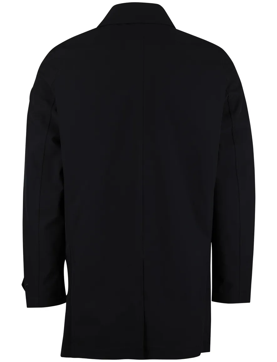 manteljas navy met rits en knoop polyester Airforce