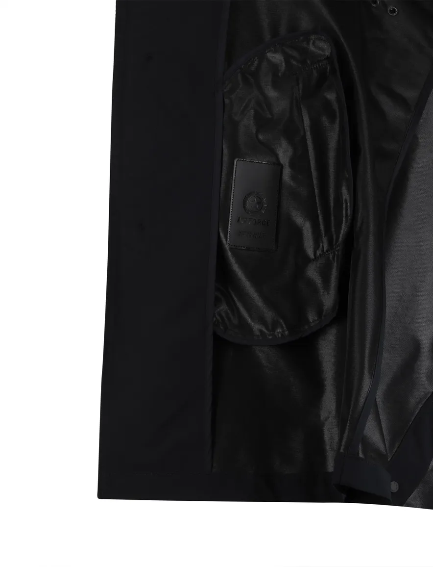 manteljas navy met rits en knoop polyester Airforce