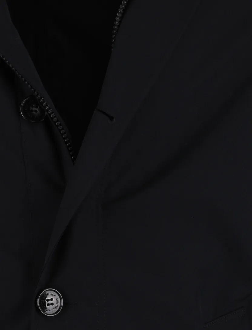 navy tussenjas knopen en rits Airforce slim fit