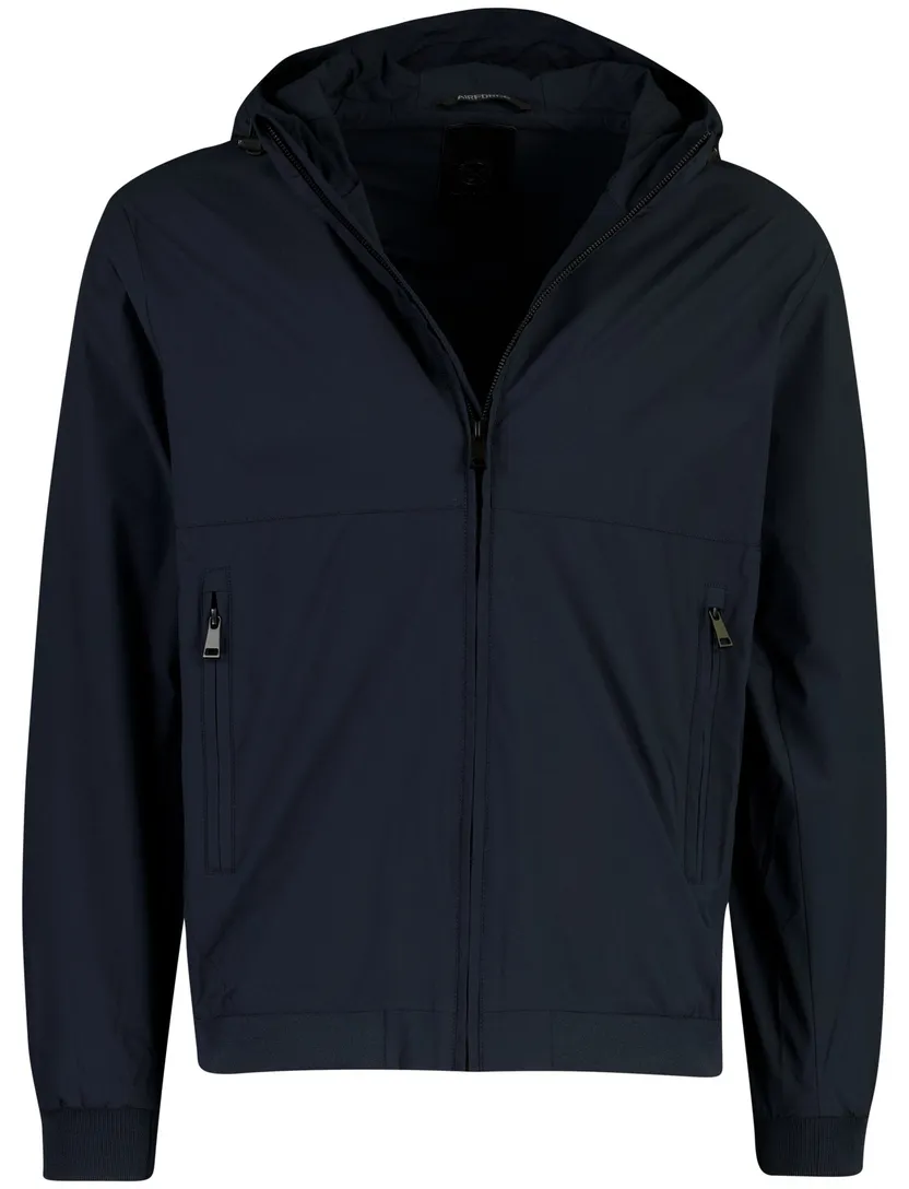 Zomerjas Airforce donkerblauw normale fit met capuchon en rits