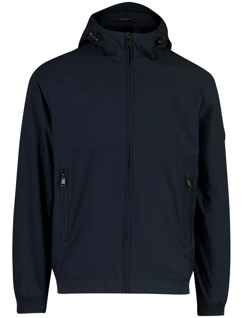 Zomerjas Airforce donkerblauw normale fit met capuchon en rits
