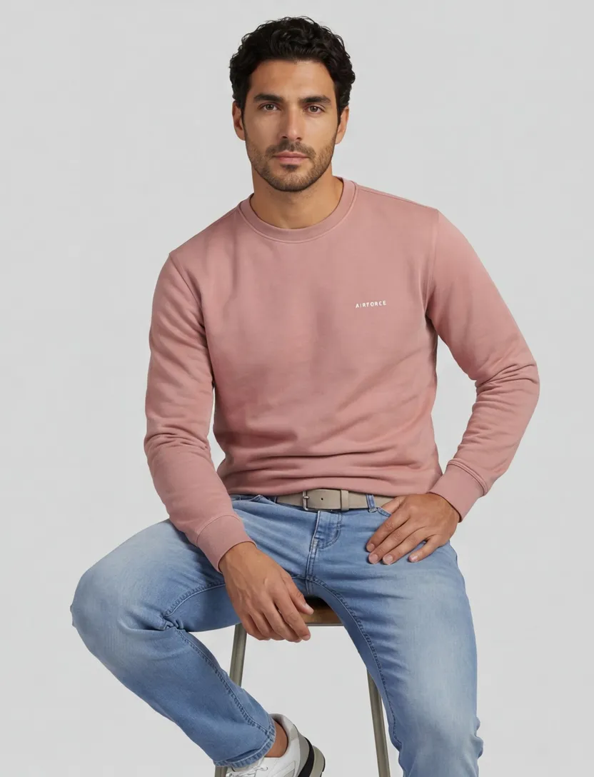 Sweater Airforce roze organisch katoen