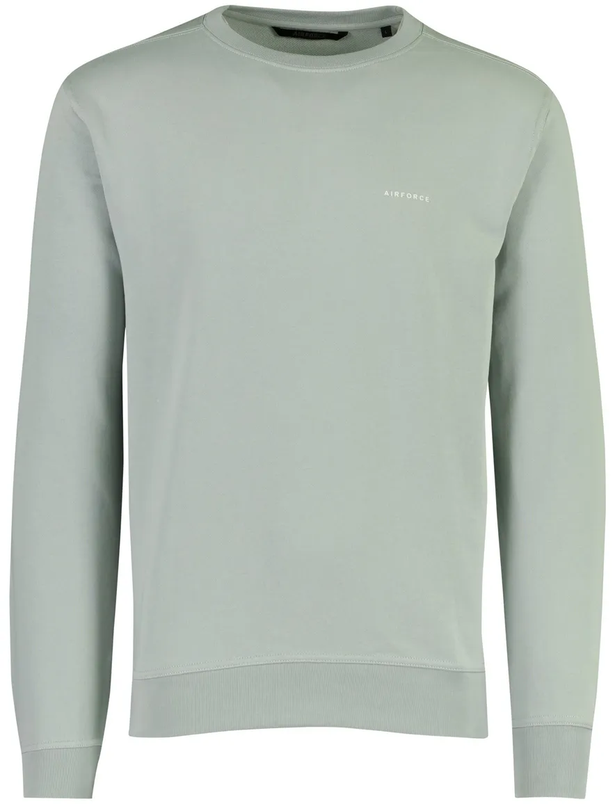 Mintgroene sweater Airforce lange mouw effen