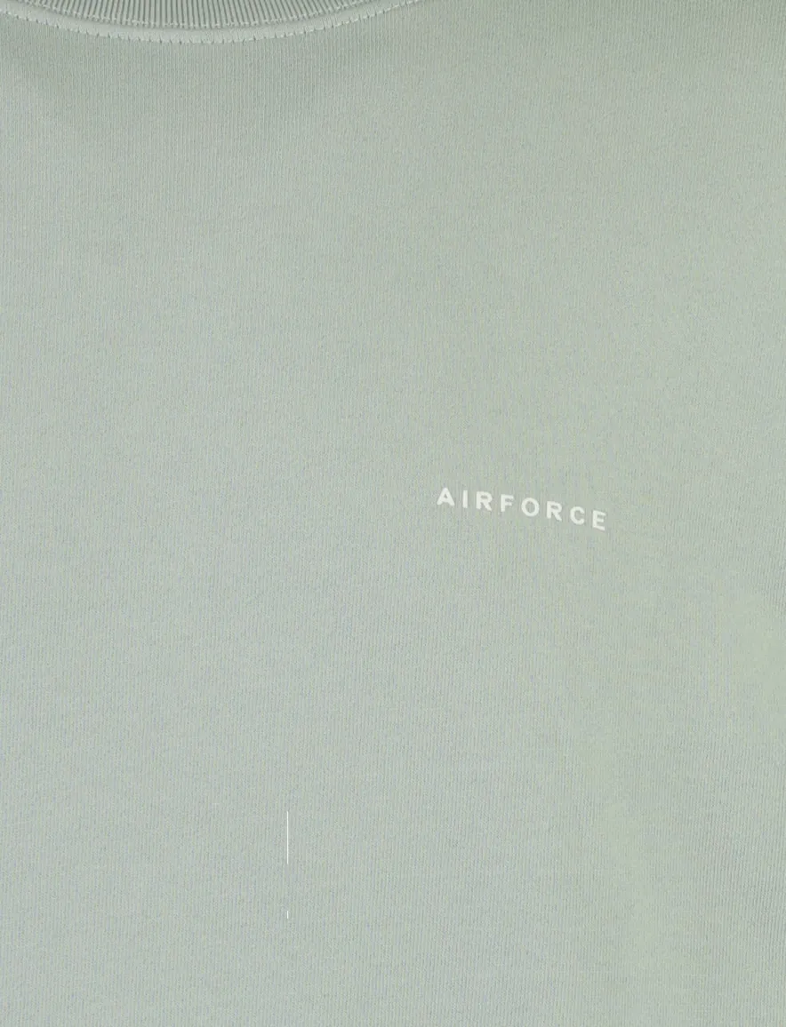 Mintgroene sweater Airforce lange mouw effen