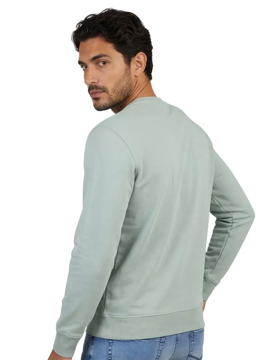 Mintgroene sweater Airforce lange mouw effen