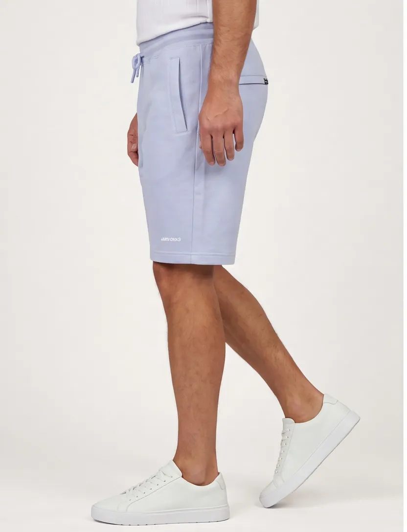Korte broek Airforce lichtblauw slim fit elastische band