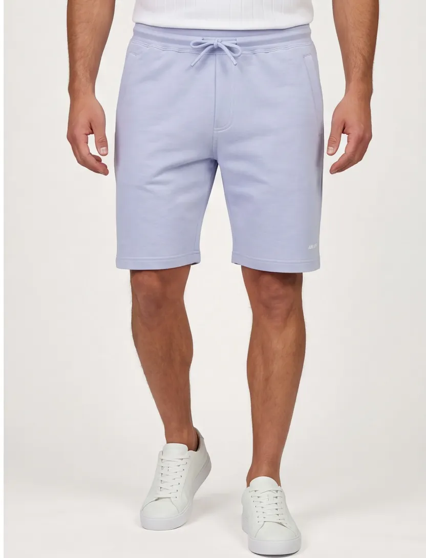 Korte broek Airforce lichtblauw slim fit elastische band