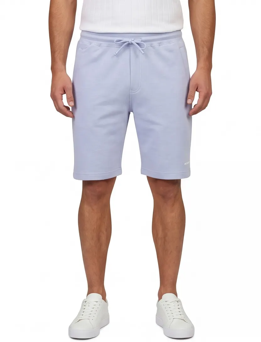 Korte broek Airforce lichtblauw slim fit elastische band