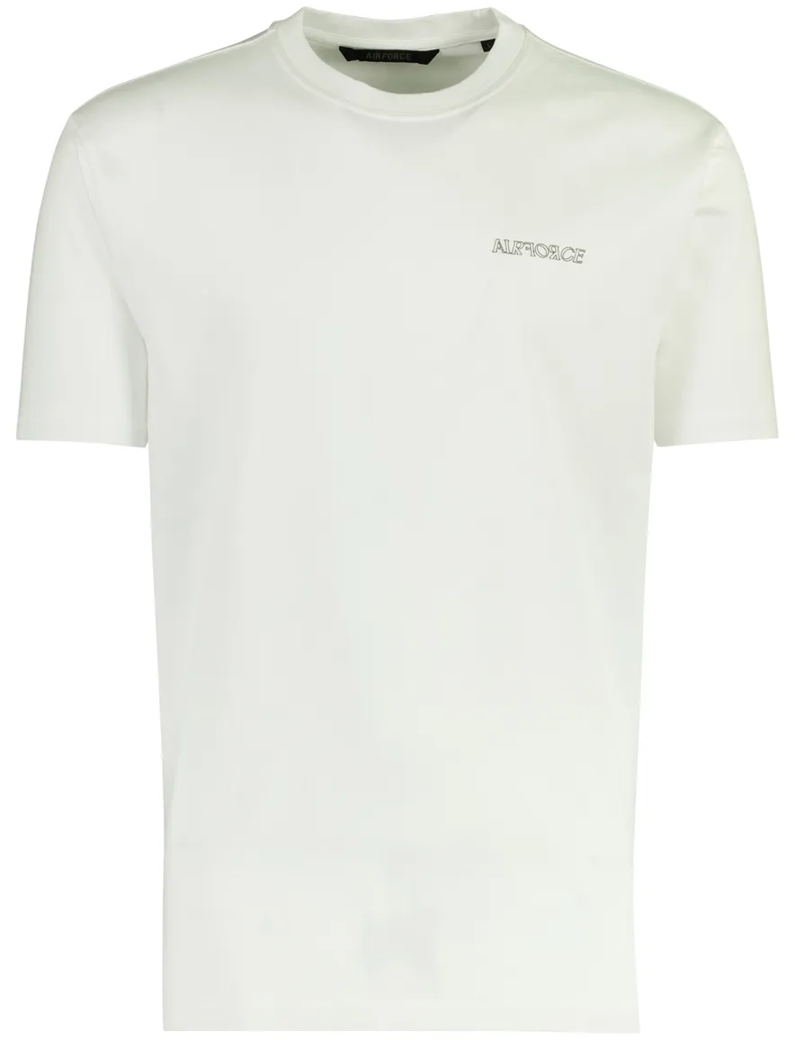 T-shirt Airforce wit backprint wijde fit