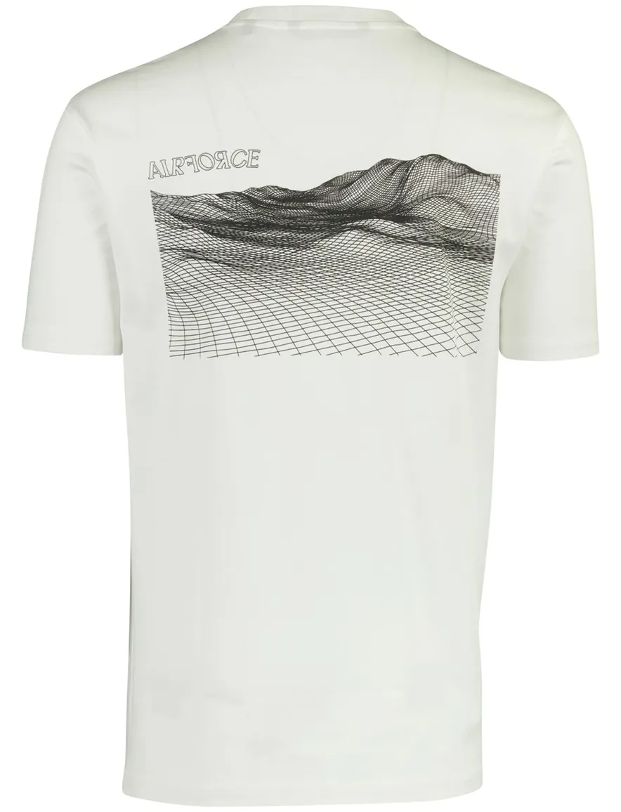 T-shirt Airforce wit backprint wijde fit