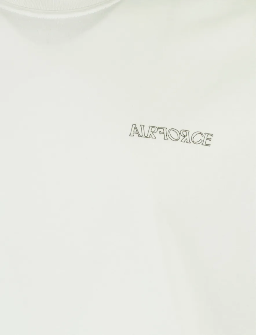 Wit Airforce t-shirt ronde hals backprint