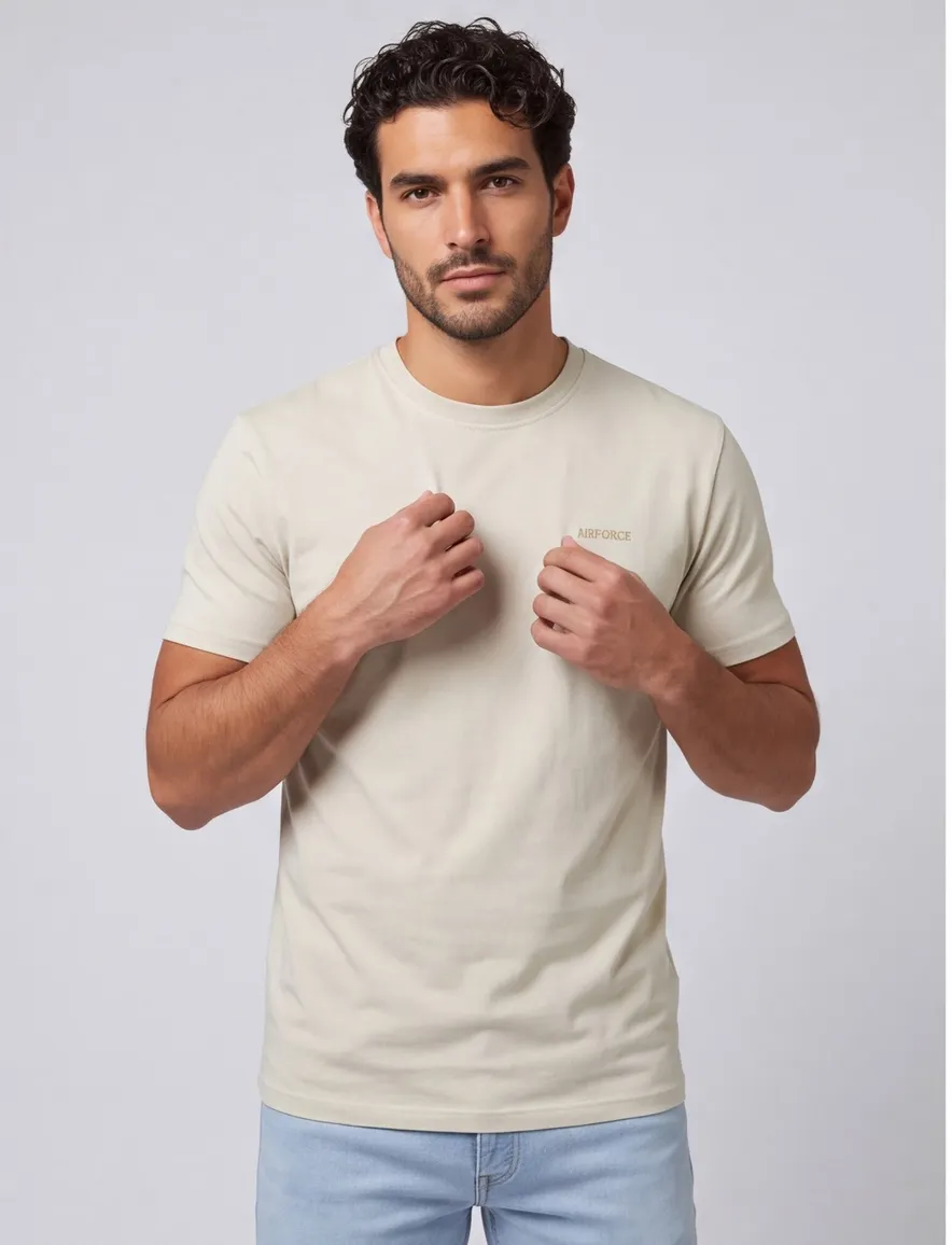 Airforce T-shirt lichtbeige