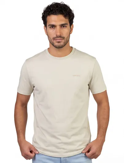 Airforce T-shirt Airforce beige met tekst backprint