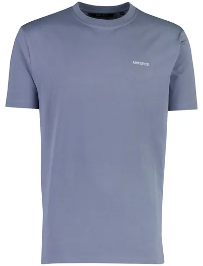 Airforce T-shirt Airforce blauw katoen backprint