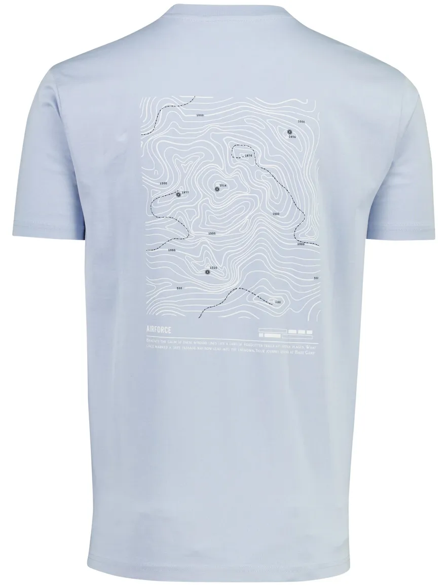 Airforce T-shirt lichtblauw ronde hals