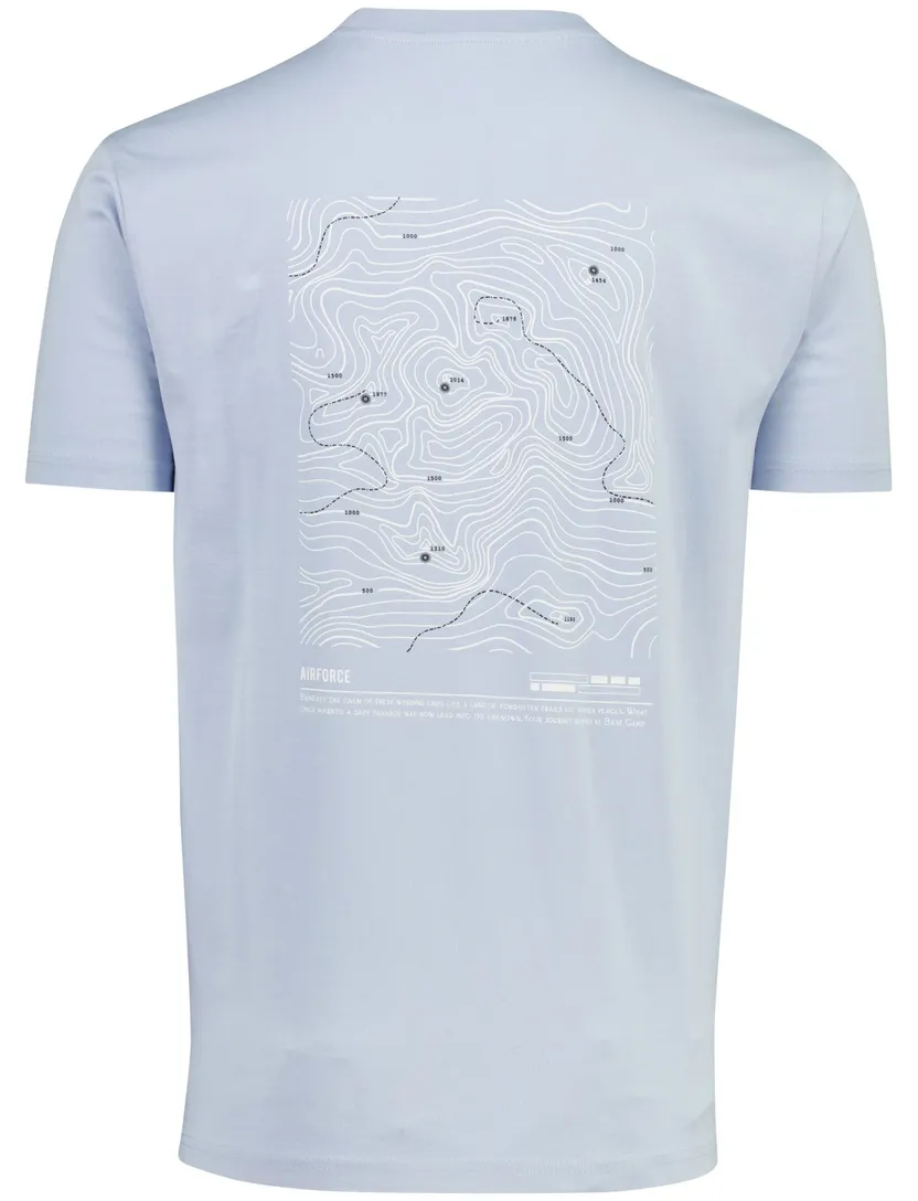 t-shirt Airforce Altitude lichtblauw backprint normale fit katoen