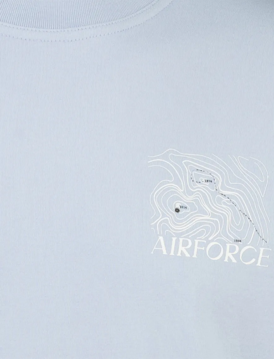 Airforce T-shirt lichtblauw ronde hals