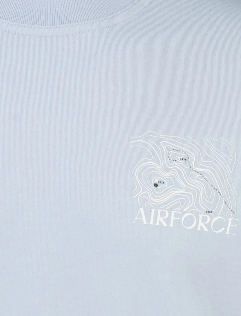 t-shirt Airforce Altitude lichtblauw backprint normale fit katoen