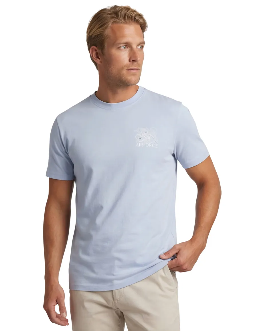 Airforce T-shirt lichtblauw ronde hals