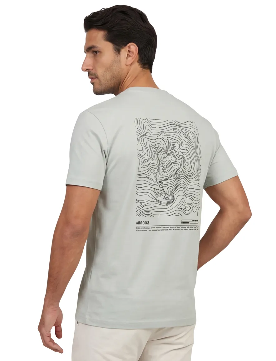 groene t-shirt Airforce backprint ronde hals