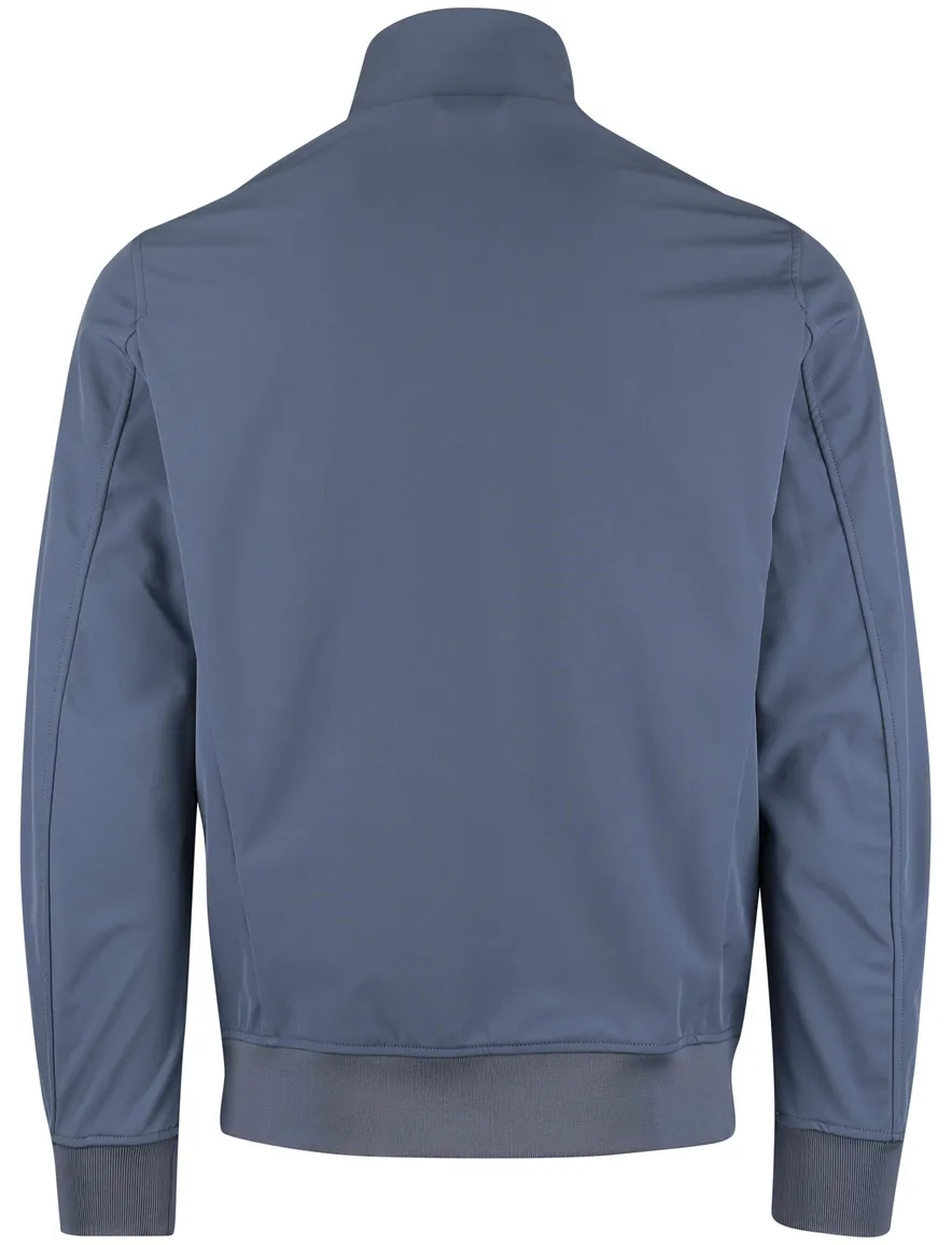 Airforce zomerjas blauw effen opstaande hals