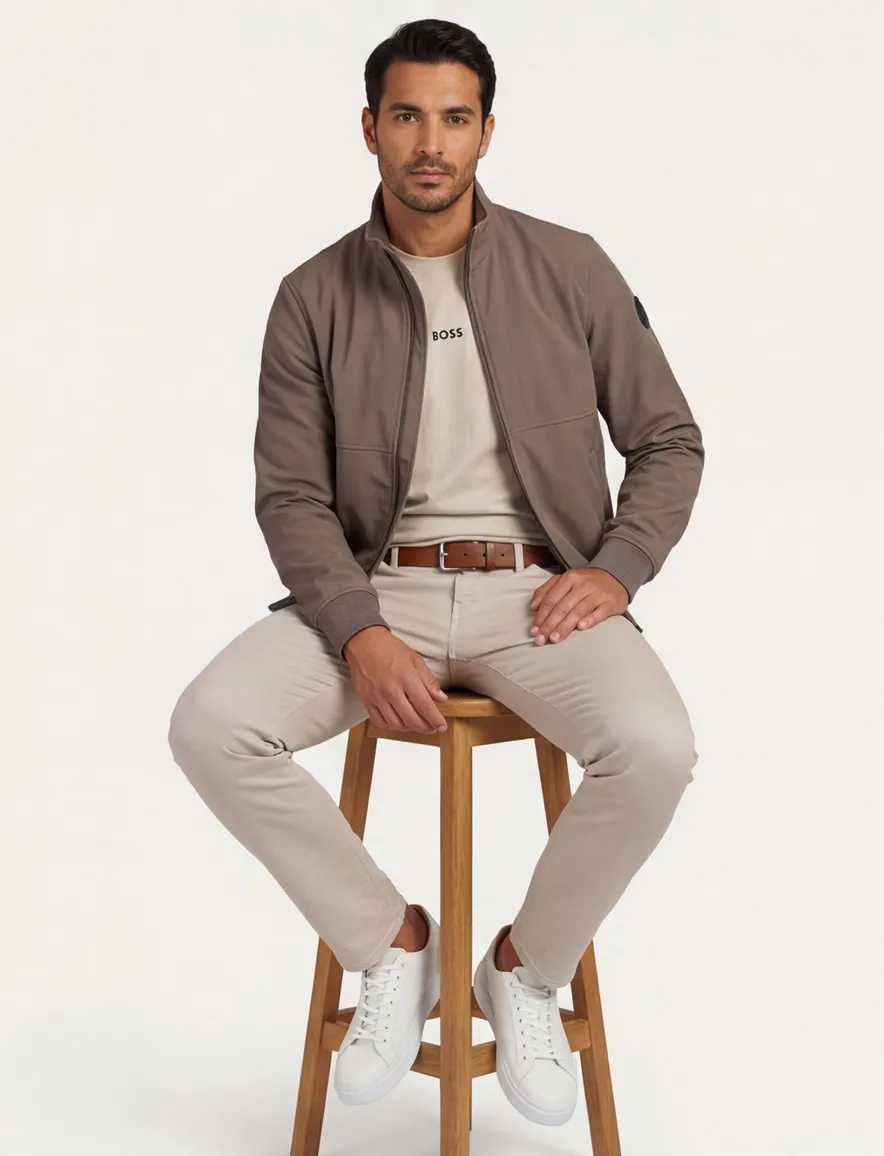 Bruine zomerjas Airforce normale fit