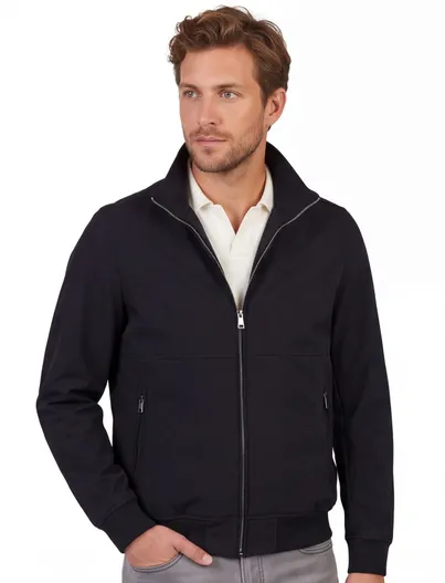 Airforce Softshell jas navy rits polyester Airforce opstaande kraag