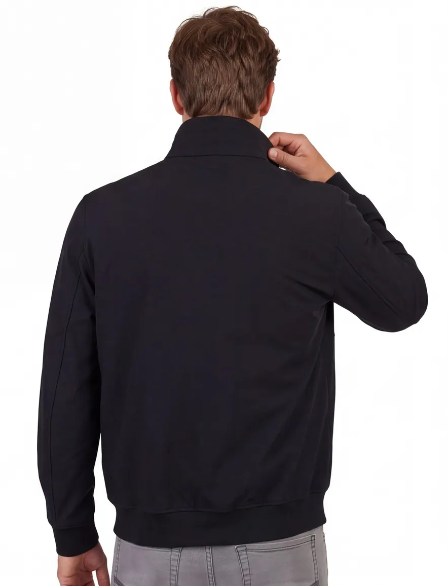 Airforce jack opstaande kraag rits navy