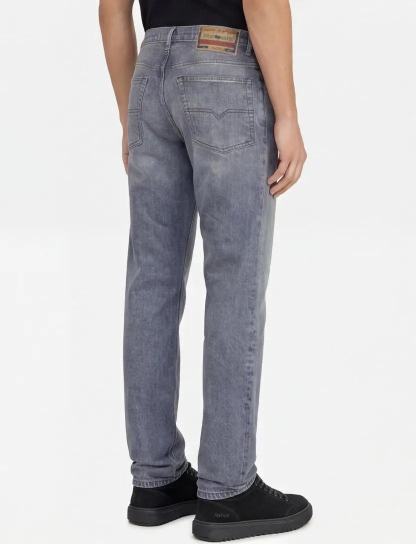 jeans Diesel D-Finitive grijze wassing wijde fit