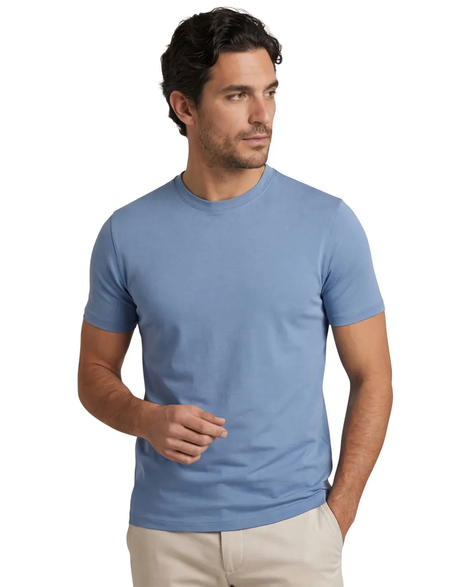 Thomas Maine T-shirt blauw tailored fit