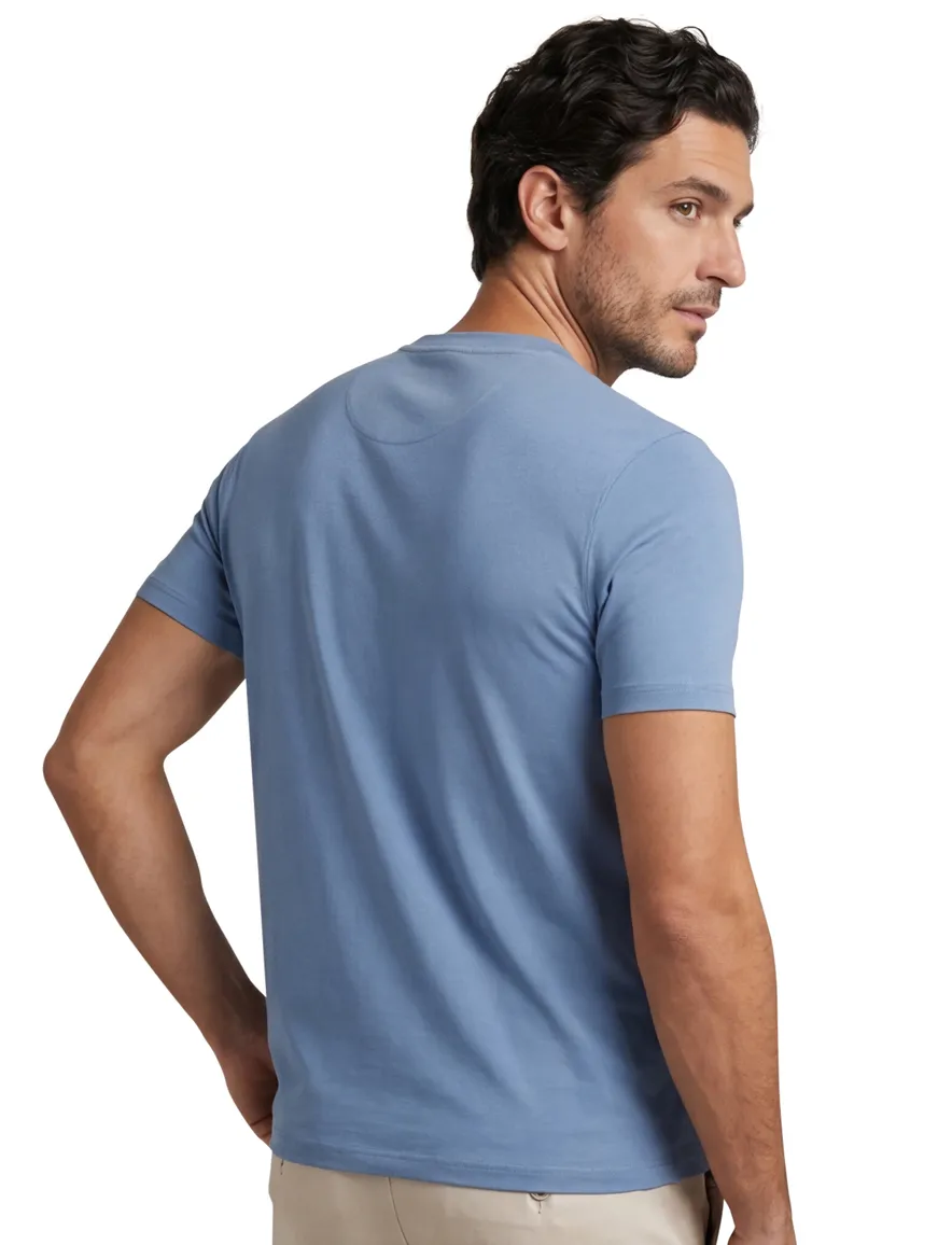 Thomas Maine T-shirt blauw tailored fit
