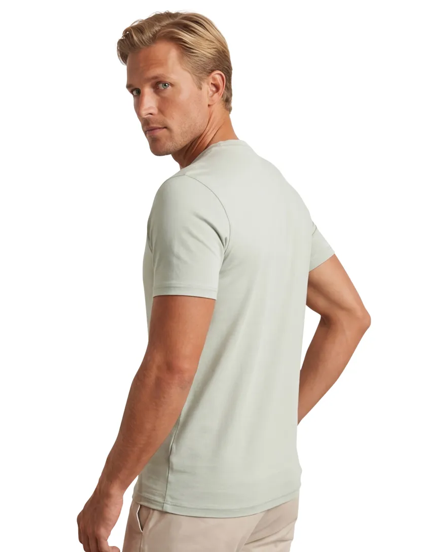 t-shirt Thomas Maine groen normale fit ronde hals