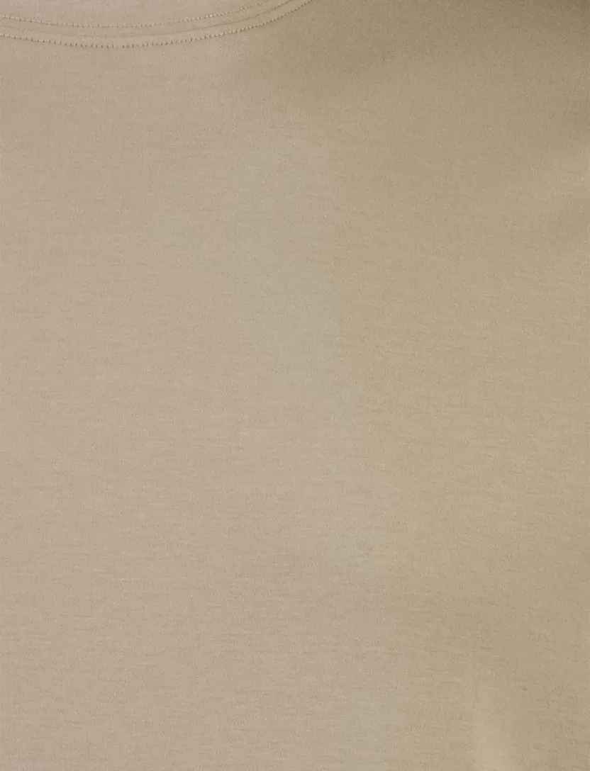 t-shirt Thomas Maine beige ronde hals normale fit