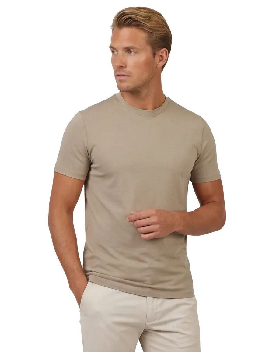 Thomas Maine T-shirt beige tailored fit